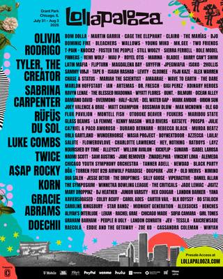 Lollapalooza announcement